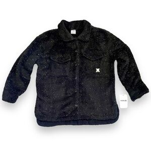 Hurley Fuzzy Black with gold flack jacket.